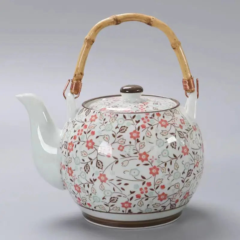 Ceramic teapot 900ML-2000ML , large capacity, blue and white porcelain, ceramic handmade teapot handle tea pot with filter