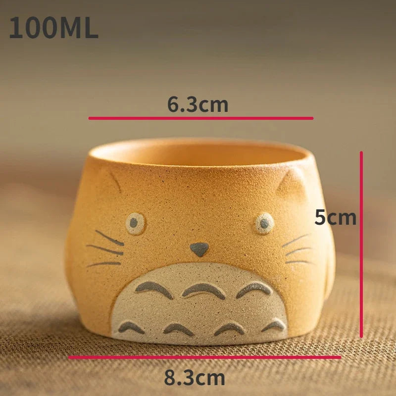 Cute Cartoon Teapot Ceramic Cooking Teapot Household Rough Pottery Teacup Kung Fu Tea Set