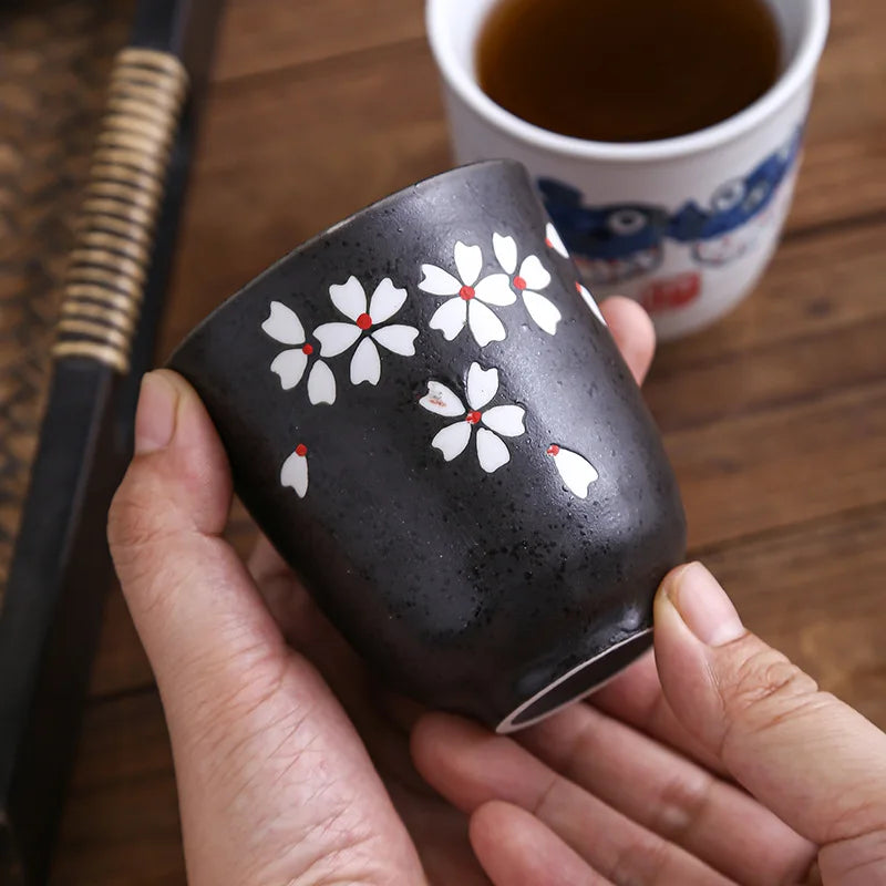1PC Japanese style ceramic cup hand-painted home tea cup, Japanese cuisine ceramic coffee