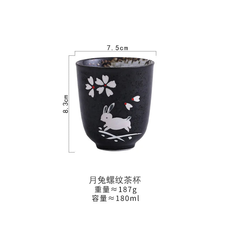 1PC Japanese style ceramic cup hand-painted home tea cup, Japanese cuisine ceramic coffee
